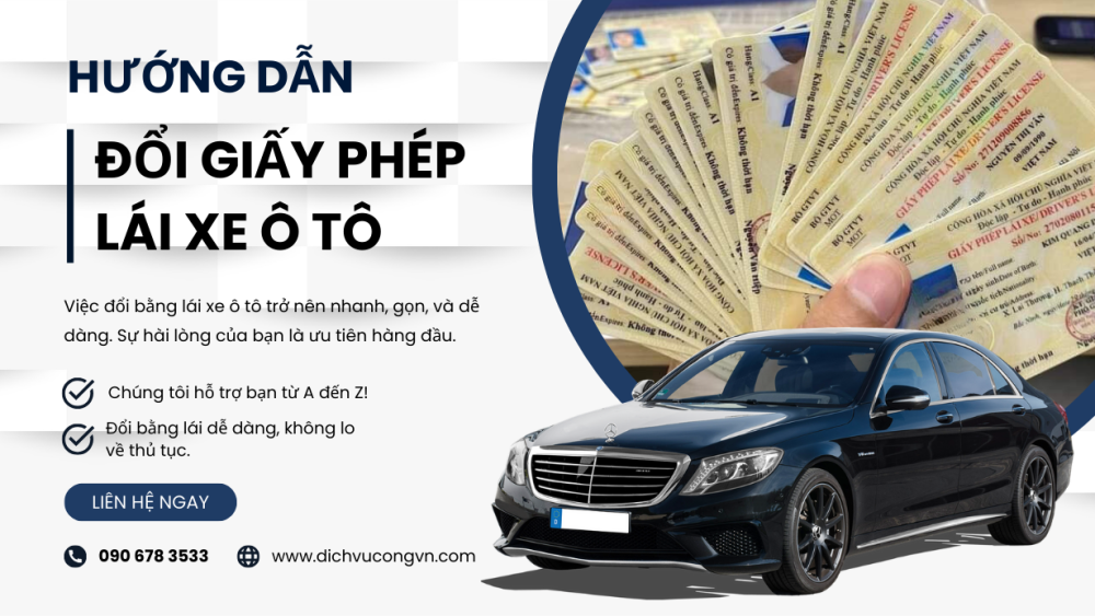 Đổi bằng lái xe ô tô Gia Lai siêu nhanh